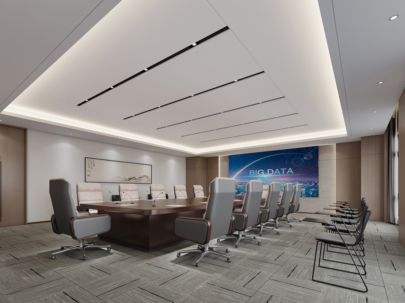 “现代商务・东方意境”高端办公室装修设计案例(图3)