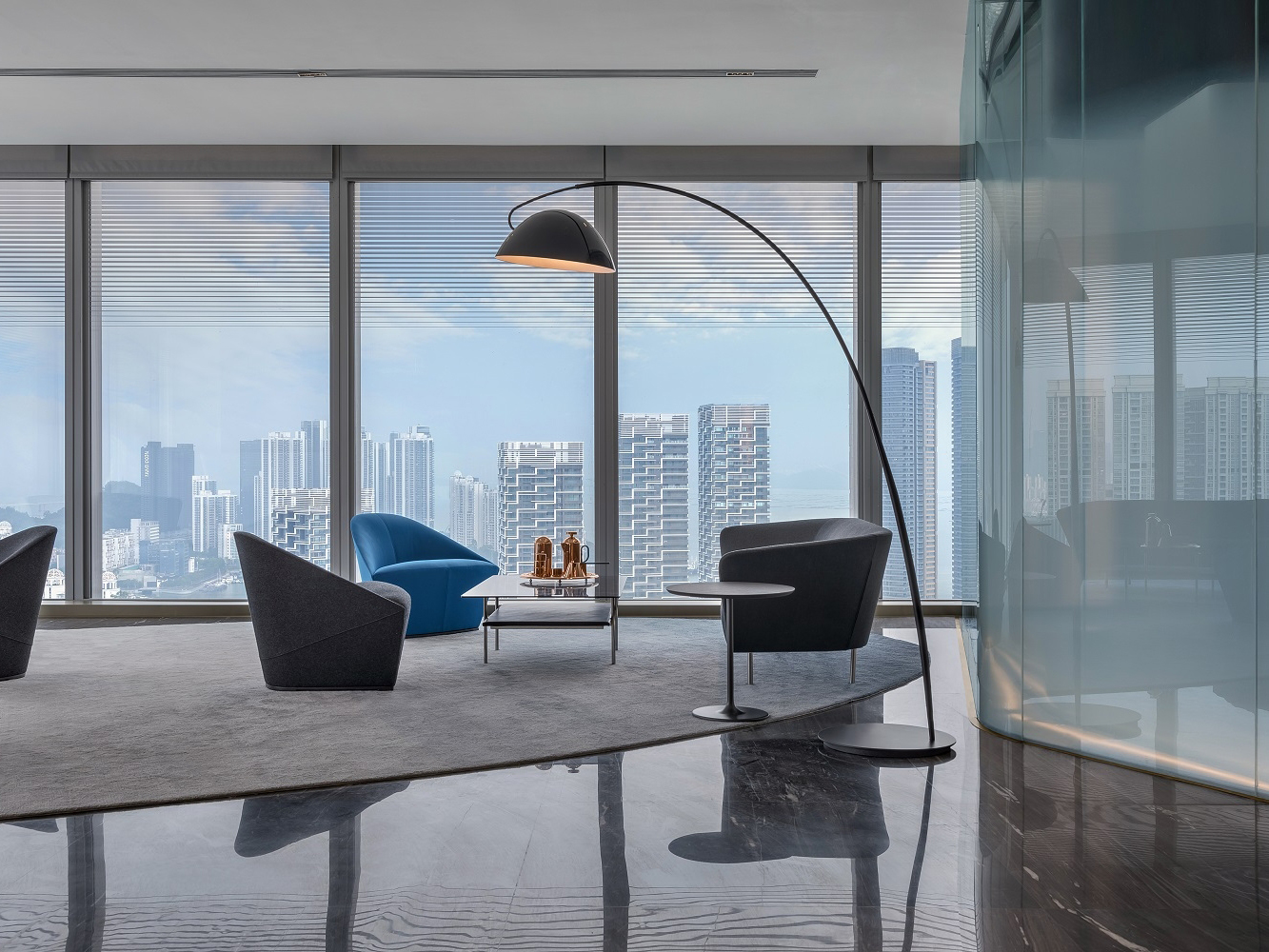 现代极简风高端办公室装修设计全案(图3) 新站区2000平现代极简风高端办公室装修设计项目(图3)