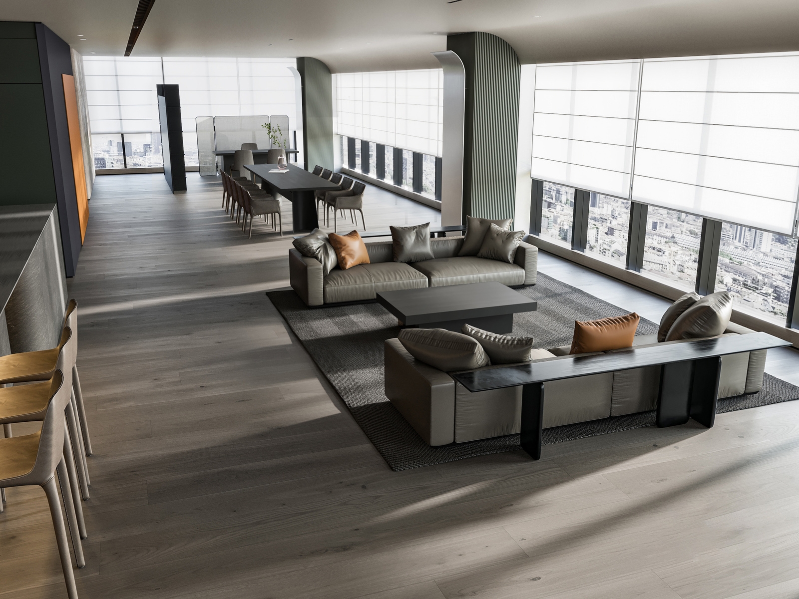 合肥高新区400平简约轻奢风小型办公室装修设计项目(图2)