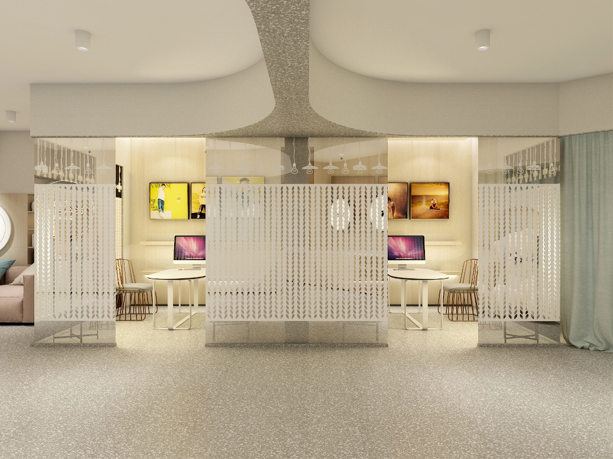 合肥300平方现代原木风儿童摄影工作室办公室装修设计项目(图2)