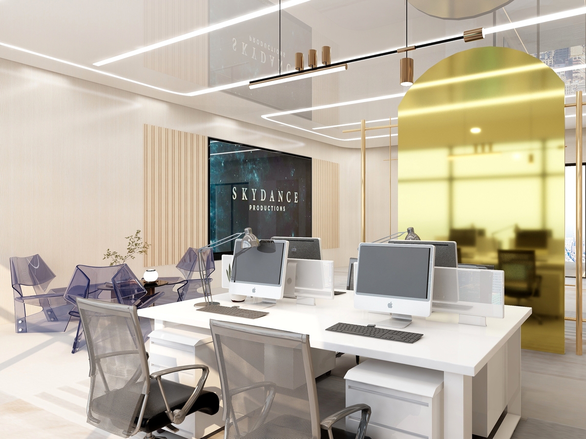 400平方现代轻奢风直播间装修设计(图2) 合肥500平现代轻奢风直播间装修设计项目(图2)