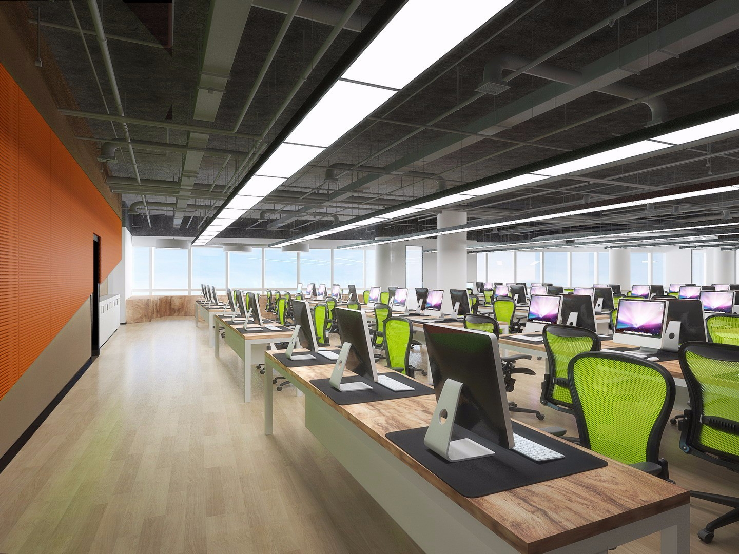 合肥1500平现代科技风办公室装修设计项目(图1) 合肥1500平现代科技风办公室装修设计项目(图1)