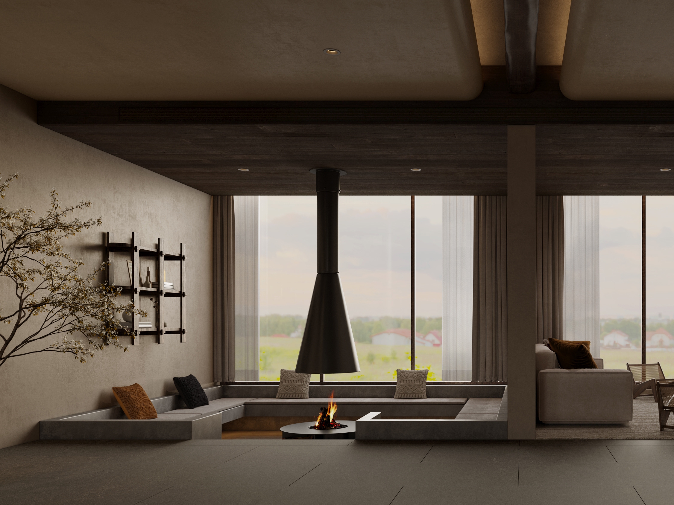 马鞍山侘寂风整屋民宿装修设计项目(图1)