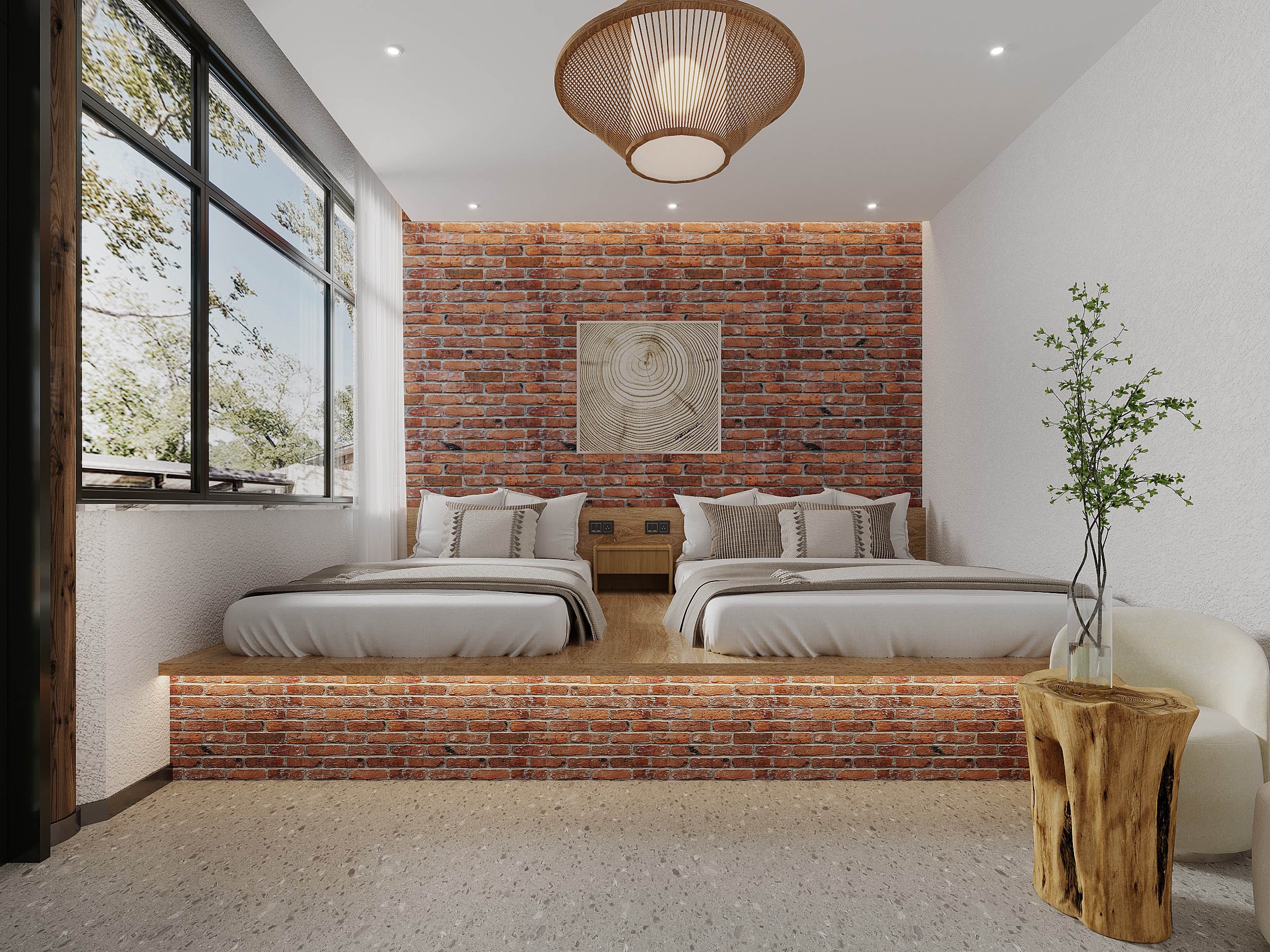 芜湖500平自然复古乡野民宿装修设计项目(图1)